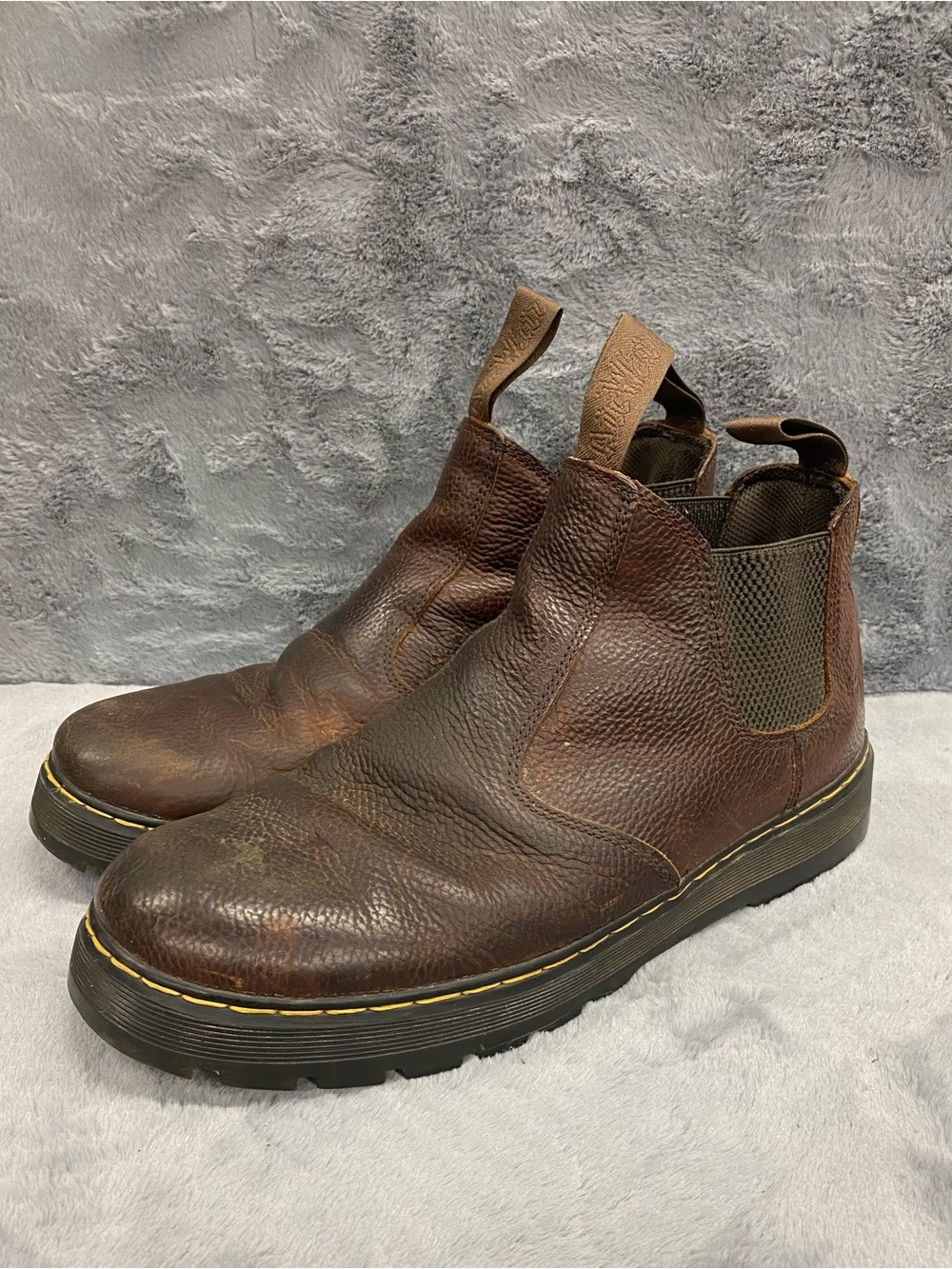 Dr Martens Hardie Chelsea Brown Leather Boots 12